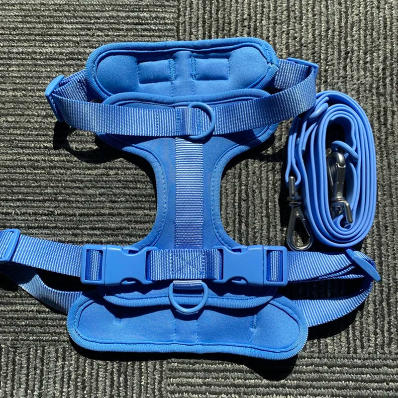 Dog Harness and Leash Set No Pull Dog Vest Harness PVC Waterproof Dog Leash Collar for Small Medium Large Dogs