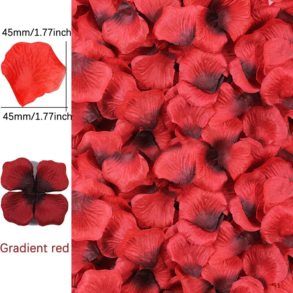 3000 Pcs Rose Petals Artificial Silk Flower Petals for Valentine Day Wedding Party Flower Decoration